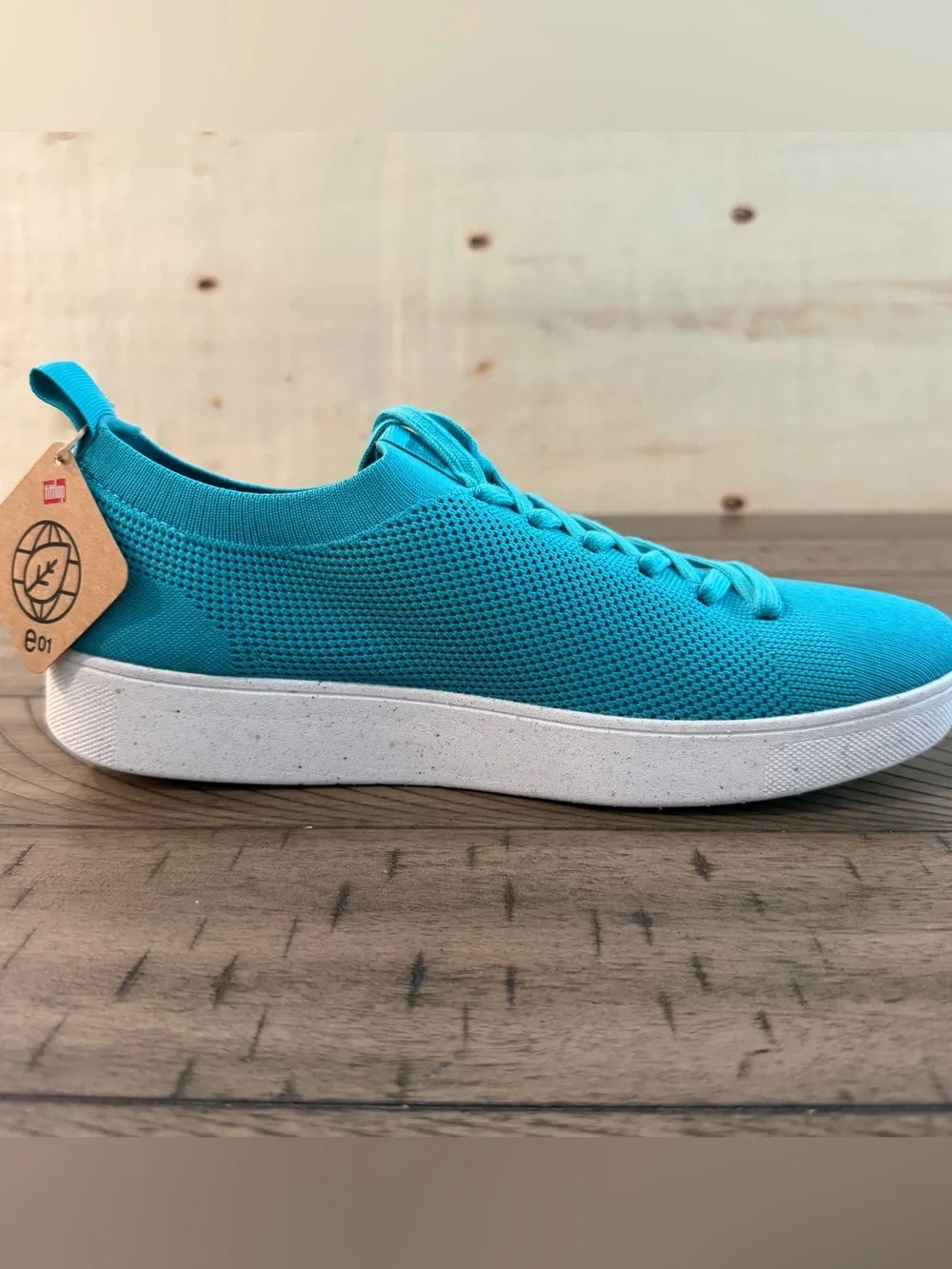 New FitFlop Tally Multi Knit Trainers Tahiti Blue Sneakers Size 9